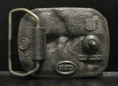 1985 Ducks Pewter Belt Buckle Mallard Bird Hunting Wildlife C+J Inc. USA