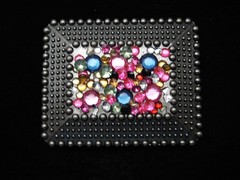 QL15165 REALLY COOL **MULTI-COLOR CRYSTAL** FASHION SILVERTONE BELT BUCKLE