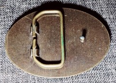 Vintage Tommy Hilfiger Belt Buckle Brass Oval 3 1/4&Prime; x 2 1/4&Prime; EUC