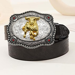 Texas State Cowboy Rodeo Scorpion Saint Jude Rooster Western Rodeo Belt Buckle