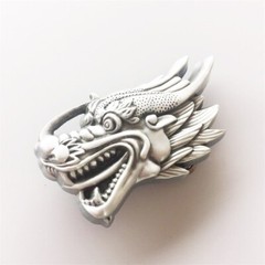 Vintage 3D Cut Out Dragon Head Belt Buckle Gurtelschnalle