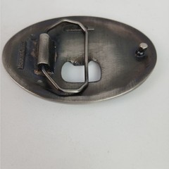 Kalan WASTED Silver Belt Buckle With Built In Bottle Opener Foaming Beer Mugs
