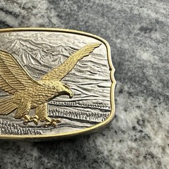 IMM 200th Anniversary American Eagle Silver & 24kt Gold Plated Belt Buckle