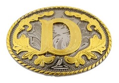 New Men Women Initial Letter D Belt Buckle Western Cowgirl Cowboy Rodeo Fashion