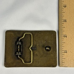 Vintage Rockwell Goss Metroliner Belt Buckle Brass Printing Press Industrial
