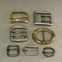 Mixed Lot Vintage Belt Buckles Solid Brass Peace Sign Decorative 8pc