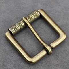 Mens Replacement Brass Roller Buckle Heavy Duty Single Prong Belt Buckle