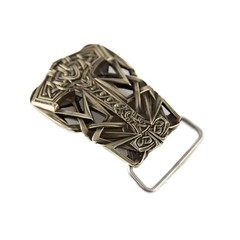 Thor&rsquo;s Hammer german silver buckle, Scandinavian Old Norse Mjolnir belt buckle