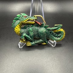 Vintage 1984 Baron Solid Brass Multi-Color “Dragon” #H1422 3” 3D Belt Buckle