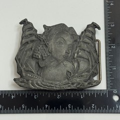 Heavy Metal Mfg Co Lead Free Bottle Opener Belt Buckle Wings Ship Woman Nautical