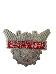 Bravado Killswitch Engage in Red Skull Wings Belt Buckle Silver Metalcore Band