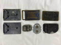 Mixed Lot of 7 pcs 6 Belt Buckles 1 Clip Transportation Ford, 4WD, Bus, Model T