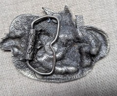 vintage USA made BIKER belt buckle LIVE TO RIDE america EAGLE motorcycle western