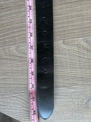 RARE! BWL BILL WALL LEATHER CUSTOM LEATHER BELT W/ STERLING SILVER CROSS SNAP