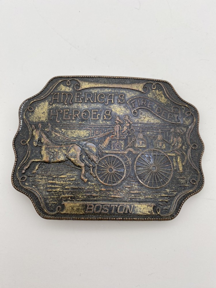 America&rsquo;s Heroe&rsquo;s Fire Dept., Boston Brass Belt Buckle