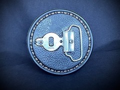 Star Command OOAK Futuristic Belt Buckle Assemblage Art Darren McNeese