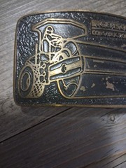 INGERSOLL RAND BELT BUCKLE CONSTRUCTION EQUIPMENT APC SOLID BRONZE ROLLER PAVER.