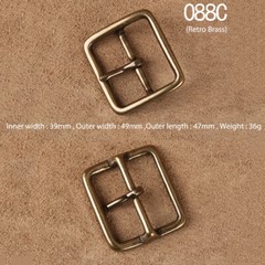 Solid Brass Pin Buckle Leather Craft DIY Belt Men Women 38mm 40mm Polished Gold