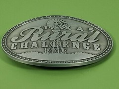 Belt Buckle Texas Rural Challenge Windmill Scenery Pewter Color 4 x 2 1/2&Prime;