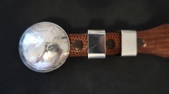 1998 WALKING LIBERTY 1 OZ SILVER DOLLAR DOMED BELT BUCKLE WITH SILVER BELT LOOPS
