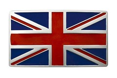 FL104 UK Men&rsquo;s Enamel Union Jack England British Flag Belt Buckle Fits 1.5&Prime;