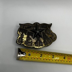 Vintage 1980 Lone Star Texas Belt Buckle Great American Buckle Co USA Serial 141