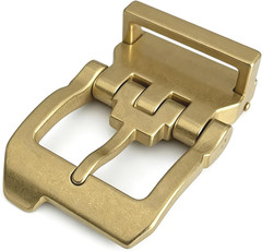 Premium Solid Brass Belt Buckle for Men, Antique Single Prong Replacement Buckle