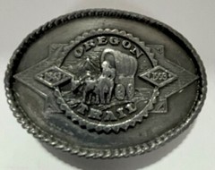 SISKIYOU – OREGON TRAIL 1843-1992 PEWTER BELT BUCKLE – Limited Edition F2