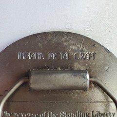 Indiana Metal Craft Standing Liberty Quarter Eagle Belt Buckle AC11 IMC Silver