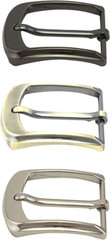 Set of Three Belt Buckles, Metal Replacement Buckles 38-40mm Square Single Prong