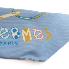 Hermes Twilly Dore Buckle Silk 100 Blue