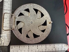 Spinning Arrow Yellow Star Circle Neptune Symbol Round Spinner Large Belt Buckle