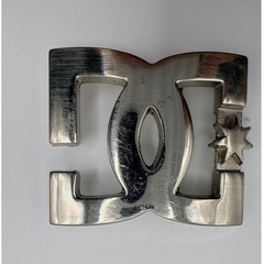 Unisex Y2K Steel Belt Buckle with DC Shoes Logo Skater Vintage 90s/00s