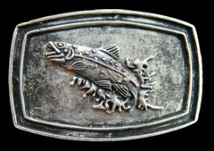 Fish Fishing Sport Trout Bass Lake Fishermen Belt Buckles
