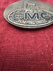 Vintage CMC Pumping Units Oilfield Belt Buckle Oil Pump Jack Colorado Machine