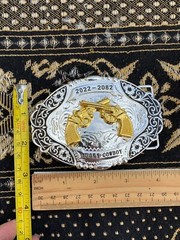 Western Buckle Gold Black Silver Guns 2nd Amend Cowboy 2 »Buckle Hebilla Vaquero