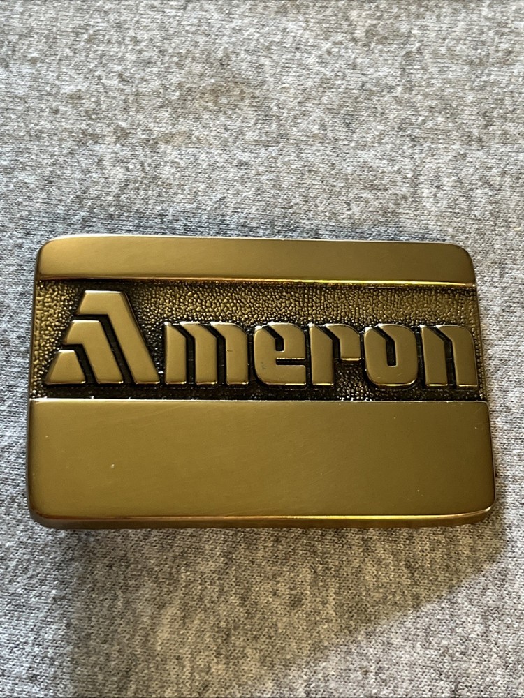 New Vintage BTS 1981 Solid Brass Cameron Aviation Safety Employee Belt Buckle