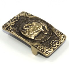 Solid Brass Goat Belt Buckles Tongue Pin Belt Buckle Fits For 1.5 INCHES Belt