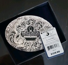Montana Silversmiths Men&rsquo;s Liberty Or Death Don&rsquo;t Tread On Me Buckle Silver NEW