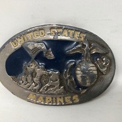 VTG United States Marines Iwo Jima Eagle Belt Buckle D Logo Semper Fi Military