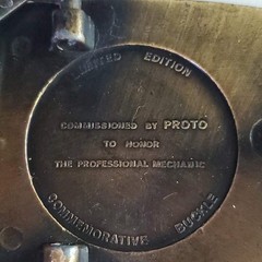 Proto 500 Limited Edition Commemorative Belt Buckle Professional Mechanic Brass