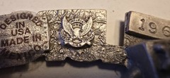Vintage Plumber Belt Buckle 1990 Plumbers Pipe Wrench Buckle Enamelled 1967