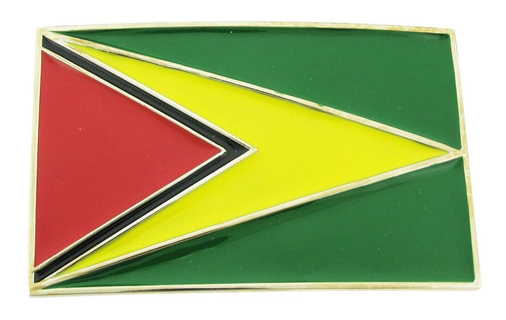 Guyana Flag Belt Buckle Guyanese Country National Father Mother Day Gifts Square