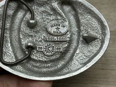 Enchantment 2002 Turquoise Horseshoe Belt Buckle Made In USA