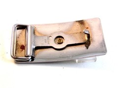 Vintage Silver & Gold Tone Pioneer Wagon Belt Buckle Made in U.S.A.