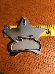 Beige Enamel Star Metal Fashion Belt Buckle