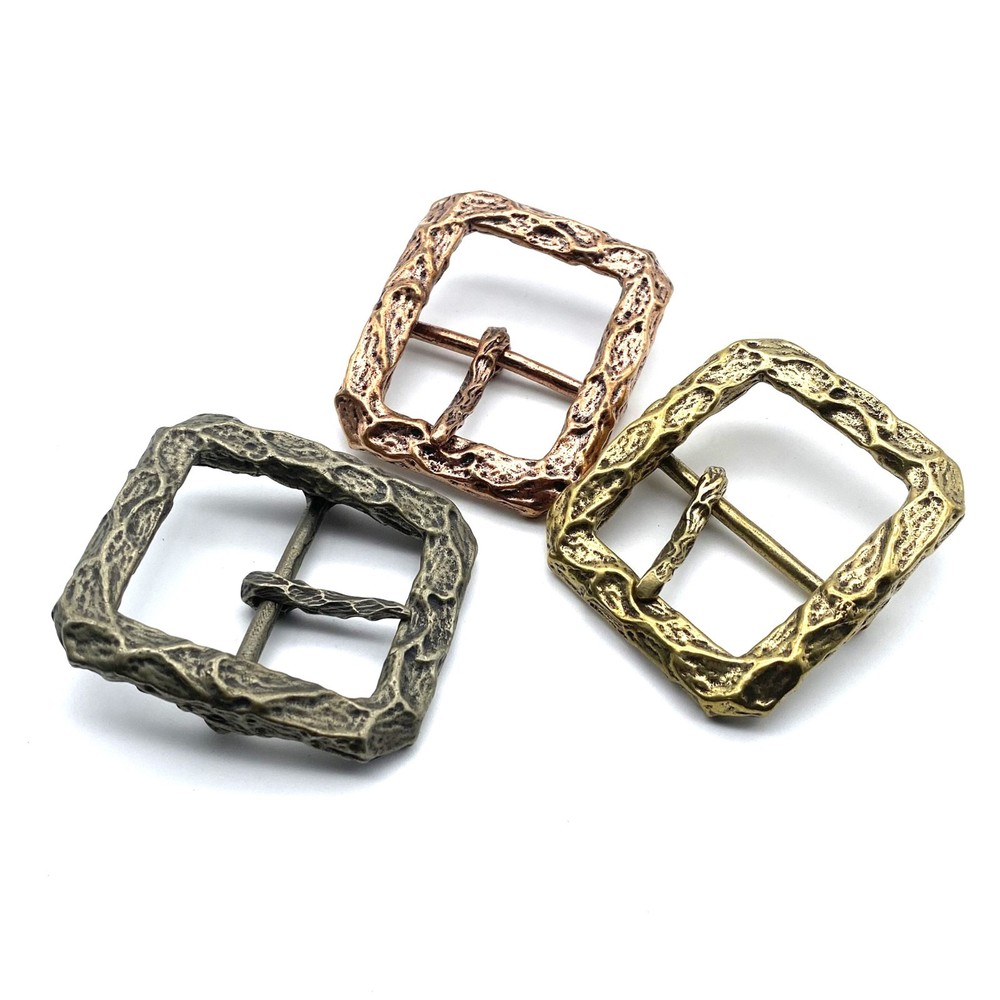 Bark pattern Copper Cast Buckle Durable Belt Buckle Leather Bag Fastener Buckle