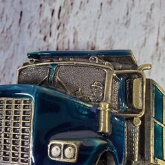 Vtg Dump Truck 80s Belt Buckle 237 Great American Buckle Co 1982 Trucker