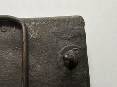 VINTAGE SMITH & WESSON World&rsquo;s Finest Handgun Belt Buckle Brass Pewter #811