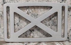 GRIP6 BELT BUCKLE – SCOTLAND / ALABAMA FLAG – SILVER GRANITE – 1.5 INCH WIDE